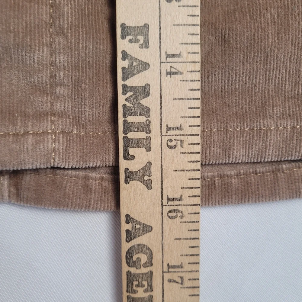 Express Tan Brown Corduroy Button Front Mini Skirt Size 8